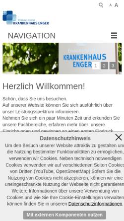 Vorschau der mobilen Webseite www.krankenhaus-enger.de, Evangelisches Krankenhaus Enger gGmbH