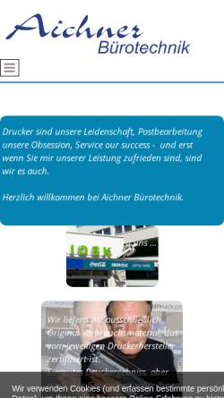 Vorschau der mobilen Webseite www.aichner-buerotechnik.at, Aichner Bürotechnik