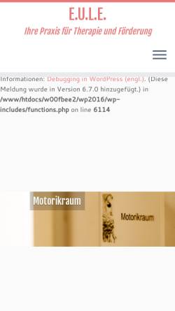 Vorschau der mobilen Webseite therapie-espelkamp.de, Bianca Leißner, Praxis für Ergotherapie und Logopädie