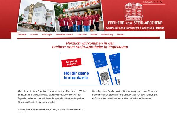 Vorschau von www.freiherr-vom-stein-apotheke.de, Freiherr-vom-Stein Apotheke