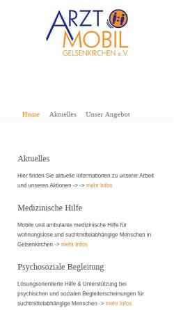Vorschau der mobilen Webseite arztmobil-gelsenkirchen.de, Arzt Mobil Gelsenkirchen e.V.