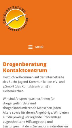 Vorschau der mobilen Webseite www.drogenberatung-kc.de, Drogenberatung - Fachstelle für Suchtvorbeugung