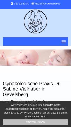Vorschau der mobilen Webseite www.dr-vielhaber.de, Gynäkologische Praxis Dr. Sabine Vielhaber