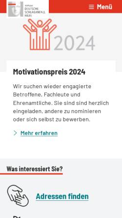 Vorschau der mobilen Webseite www.schlaganfall-hilfe.de, Stiftung Deutsche Schlaganfall-Hilfe