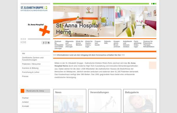 Vorschau von www.annahospital.de, St. Anna Hospital
