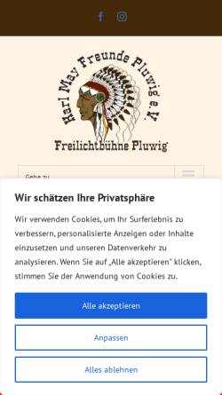 Vorschau der mobilen Webseite www.karl-may-freunde.de, Freilichtbühne Pluwig