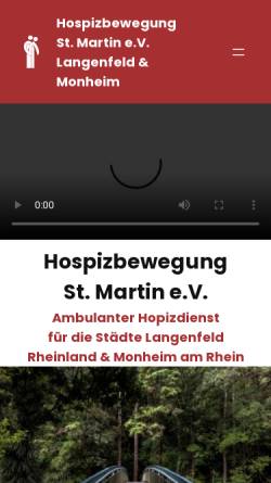 Vorschau der mobilen Webseite www.hospizbewegung-langenfeld.de, Hospizbewegung St. Martin e.V.