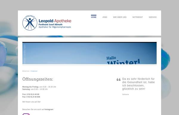 Vorschau von www.leopold-apotheke.de, Vitalhaus Leopold Apotheke