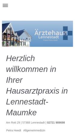 Vorschau der mobilen Webseite www.aerztehaus-lennestadt.de, Ärztehaus Lennestadt