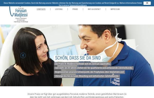 Vorschau von www.zahnarzt-lippstadt.de, Dr. med. dent. Forusan Madjlessi, Zahnarzt und Fachzahnarzt für Oralchirurgie
