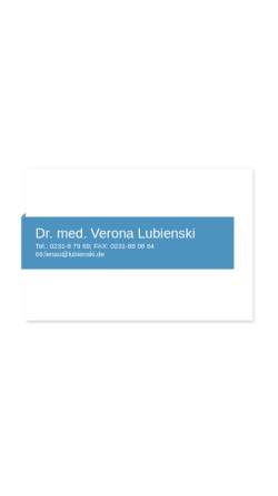 Vorschau der mobilen Webseite www.lubienski.de, Internistische Facharztpraxis Dr. J. Lubienski