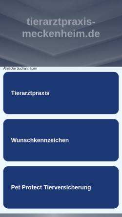 Vorschau der mobilen Webseite tierarztpraxis-meckenheim.de, Tierarztpraxis Atella-Hödtke