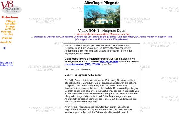 Vorschau von www.altentagespflege.de, Altentagespflege Villa Bohn