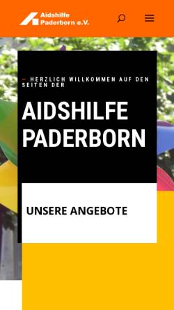 Vorschau der mobilen Webseite paderborn.aidshilfe.de, Aidshilfe Paderborn e.V.