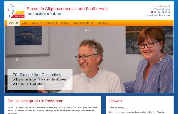 Vorschau von www.boesenecker.de, Dr. med. Arnd Bösenecker, Facharzt für Allgemeinmedizin