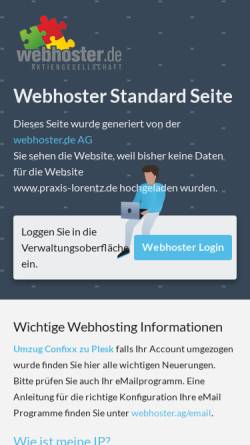 Vorschau der mobilen Webseite www.praxis-lorentz.de, Martin Lorentz, Heilpraktiker