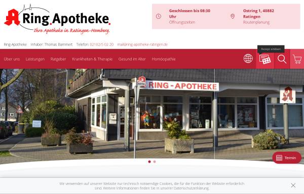 Vorschau von www.ring-apotheke-ratingen.de, Ring Apotheke