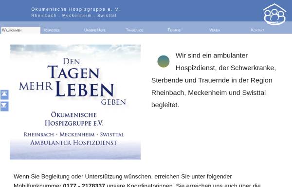 Vorschau von www.hospiz-voreifel.de, Ökumenische Hospizgruppe e. V.