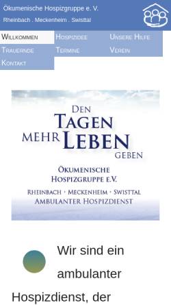 Vorschau der mobilen Webseite www.hospiz-voreifel.de, Ökumenische Hospizgruppe e. V.