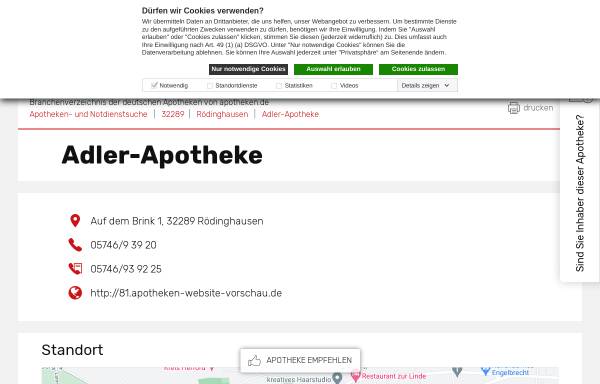 Vorschau von www.apotheken.de, Adler Apotheke