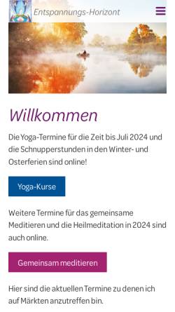 Vorschau der mobilen Webseite www.entspannungs-horizont.de, Heike Maschmann, Heilpraktikerin für Psychotherapie