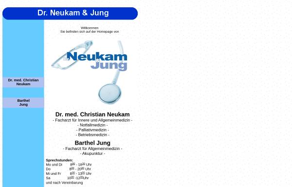 Vorschau von www.neukam-jung.de, Dr. med. Christian Neukam und Barthel Jung (Allgemeinmedizin)