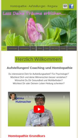 Vorschau der mobilen Webseite www.hof-hutmacher.de, Naturheilpraxis 