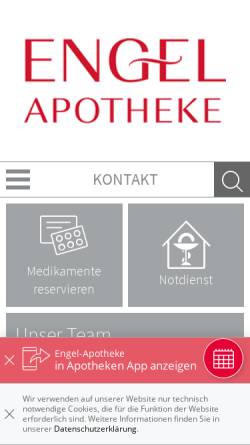 Vorschau der mobilen Webseite www.engel-apotheke-senden.de, Engel-Apotheke