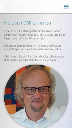 Vorschau der mobilen Webseite funktionelle-osteopathie.de, Naturheilpraxis Helge Franke