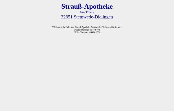 Vorschau von www.strauss-apotheke.de, Strauß - Apotheke, Dielingen