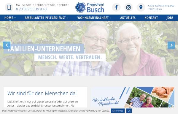 Vorschau von www.pflegedienst-busch.com, Pflegedienst Busch GmbH