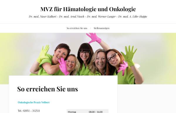Vorschau von www.onkologie-velbert.de, Praxis Dr. med. N. Kalhori / Dr. med. A. Nusch