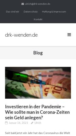 Vorschau der mobilen Webseite www.drk-wenden.de, Deutsches Rotes Kreuz (DRK), Ortsverein Wenden