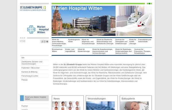 Vorschau von www.marien-hospital-witten.de, Marien-Hospital