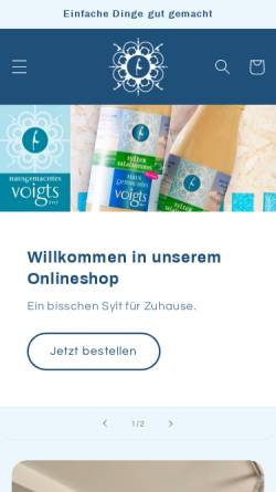 Vorschau der mobilen Webseite www.altebackstube.de, Voigt's Alte Backstube