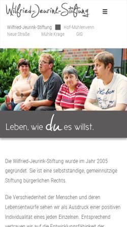 Vorschau der mobilen Webseite www.hof-muehlenvenn.de, Hof Mühlenvenn