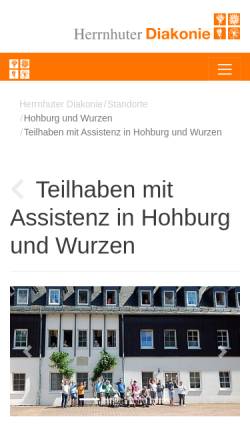 Vorschau der mobilen Webseite www.herrnhuter-diakonie.de, Wohnheim Hohburg der Herrnhuter Diakonie