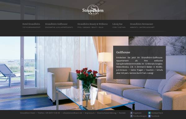 Vorschau von www.strandhoern.de, Hotel Strandhörn