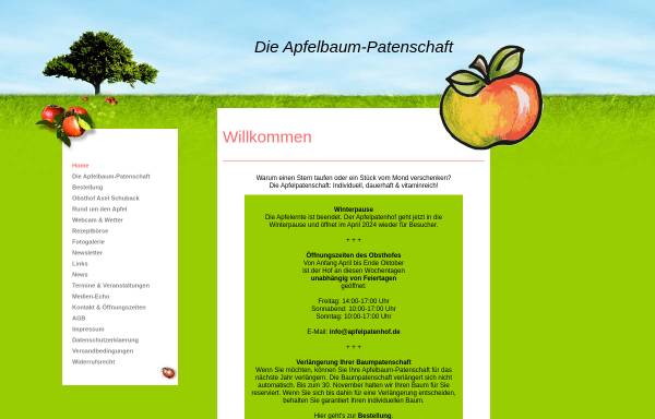 Vorschau von www.apfelpatenhof.de, Obsthof Axel Schuback