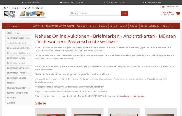 Vorschau von www.nahues-auktionen.de, Auktionshaus Nahues