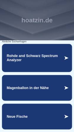 Vorschau der mobilen Webseite www.hoatzin.de, Hoatzin.de