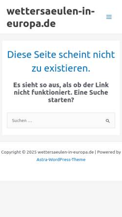 Vorschau der mobilen Webseite www.wettersaeulen-in-europa.de, Wettersäulen in Europa