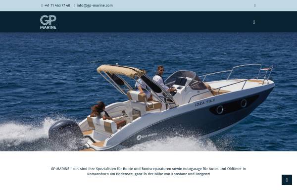 Vorschau von www.gp-marine.com, Marine- und Bootsmotoren mit Katalysator