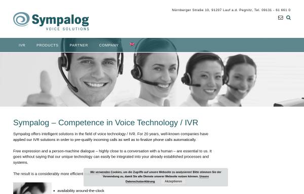 Vorschau von www.sympalog.de, Sympalog Voice Solutions GmbH
