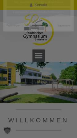 Vorschau der mobilen Webseite www.gymnasium-steinheim.de, Städtisches Gymnasium Steinheim