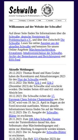 Vorschau der mobilen Webseite www.dieschwalbe.de, Die Schwalbe