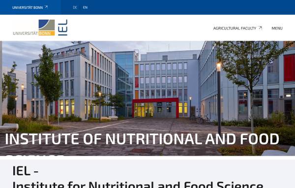 Vorschau von www.iel.uni-bonn.de, Institut für Ernährungs- und Lebensmittelwissenschaften der Universität Bonn