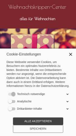 Vorschau der mobilen Webseite www.weihnachtskrippen.net, Ernst Sperl Weihnachtskrippen-Holzschnitzereien