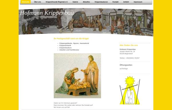 Vorschau von www.hofmann-krippenbau.de, Eberhard Hofmann