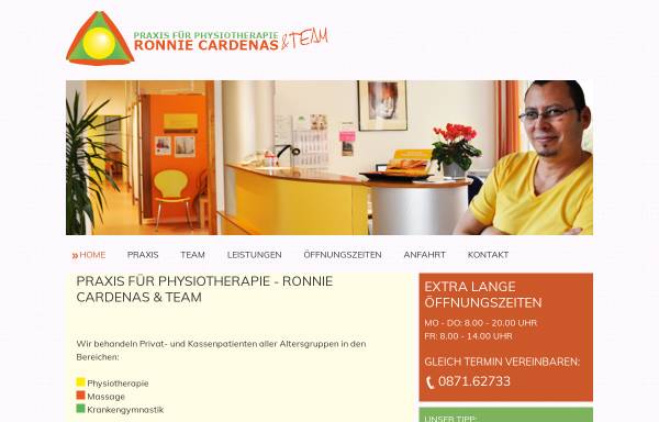 Vorschau von www.physiotherapie-cardenas.de, Physiotherapie Ronnie Cardenas